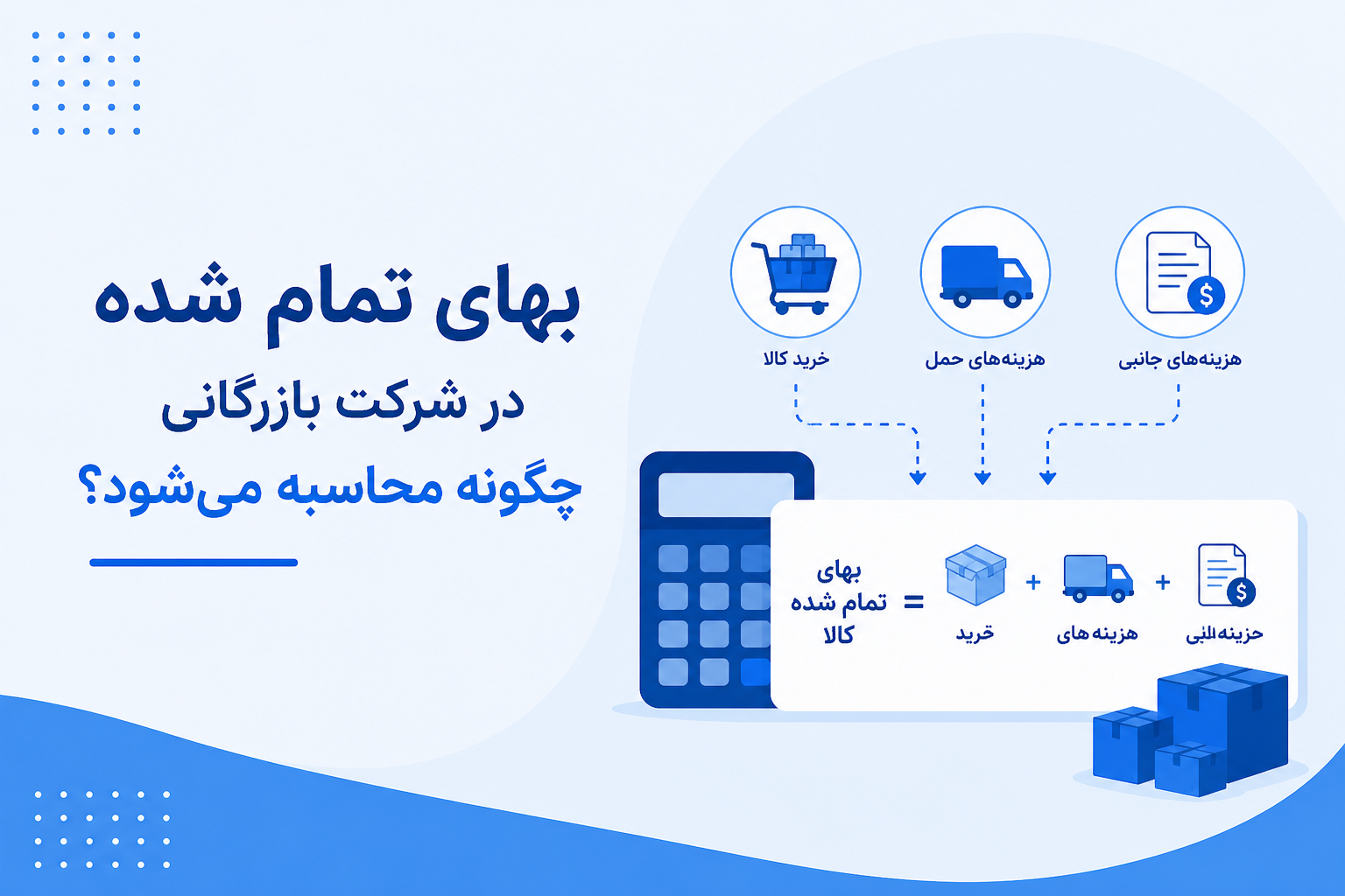 بهای تمام شده در شرکت بازرگانی چگونه محاسبه می‌شود؟