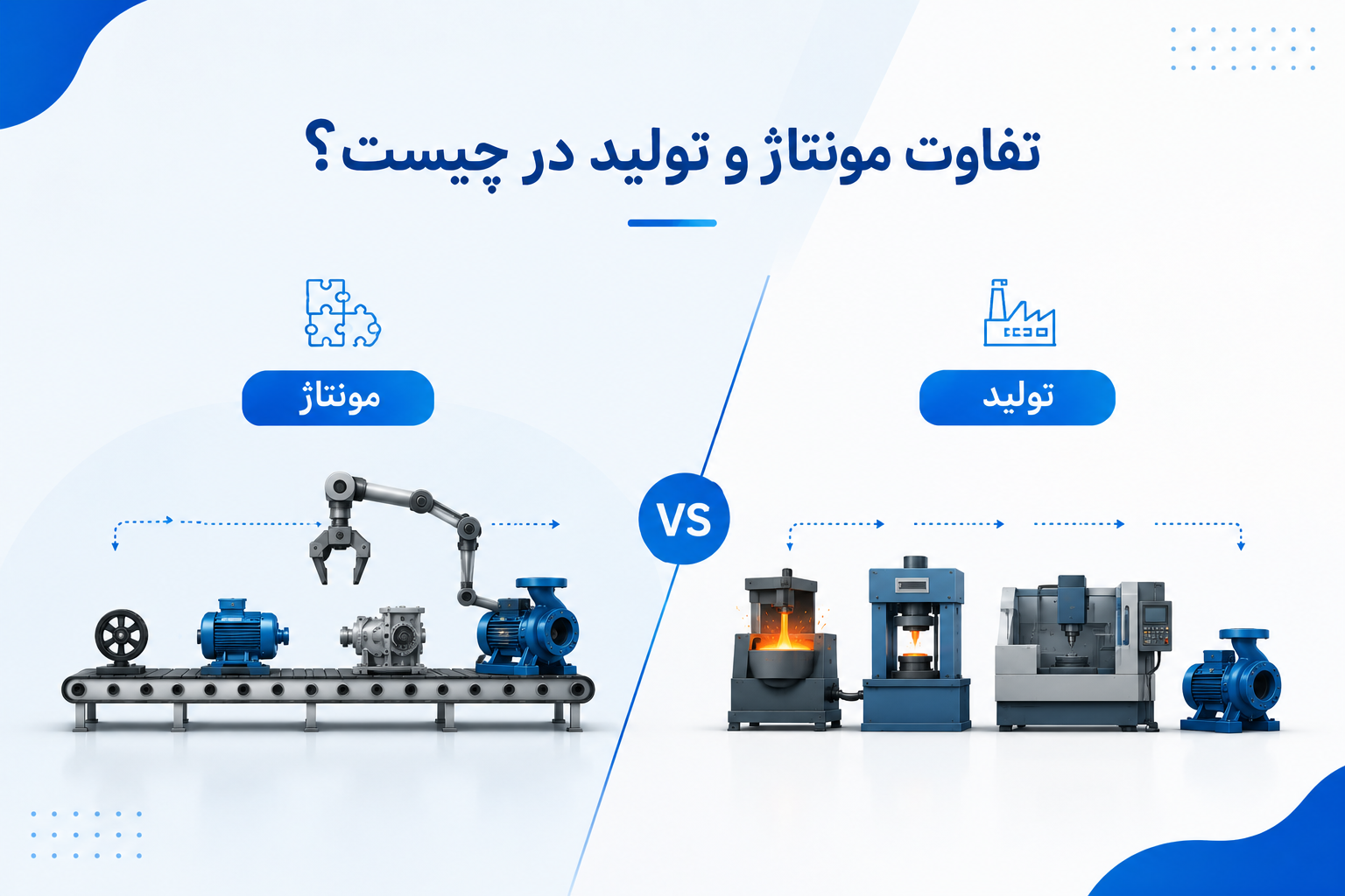 تفاوت مونتاژ و تولید در چیست؟